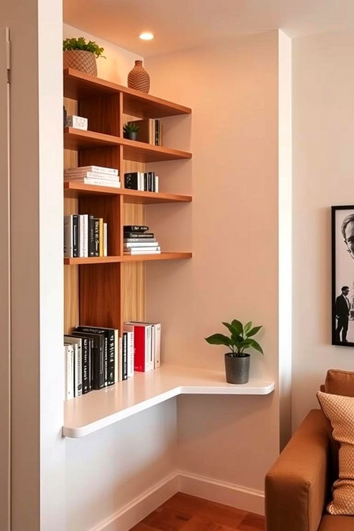 Corner Shelves Making Use of Nooks - 22 Wall Storage Ideas
