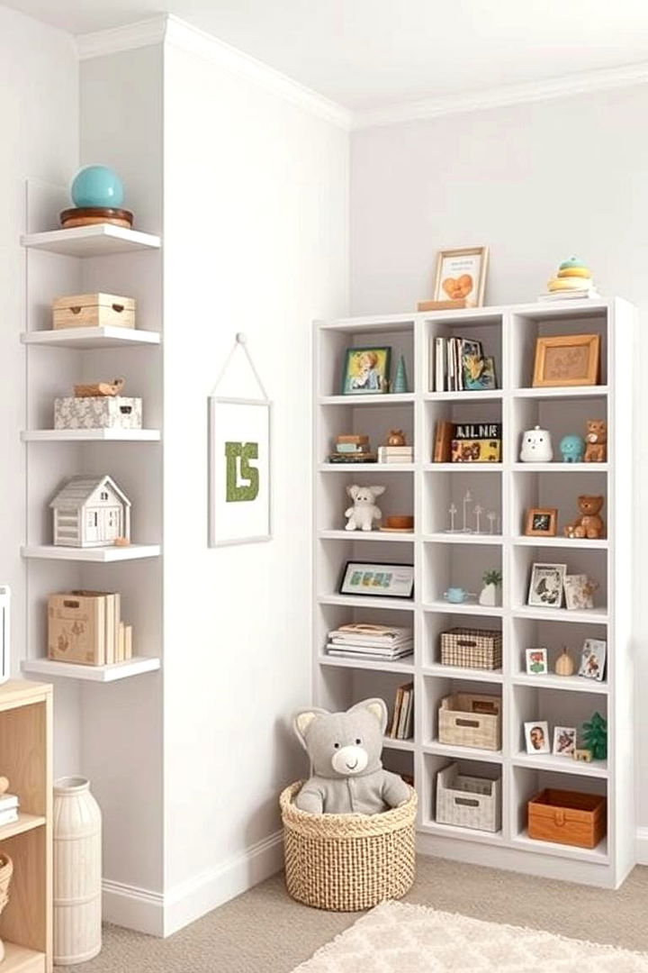 Corner Shelves for Maximized Space Efficiency - 22 Living Room Toy Storage Ideas