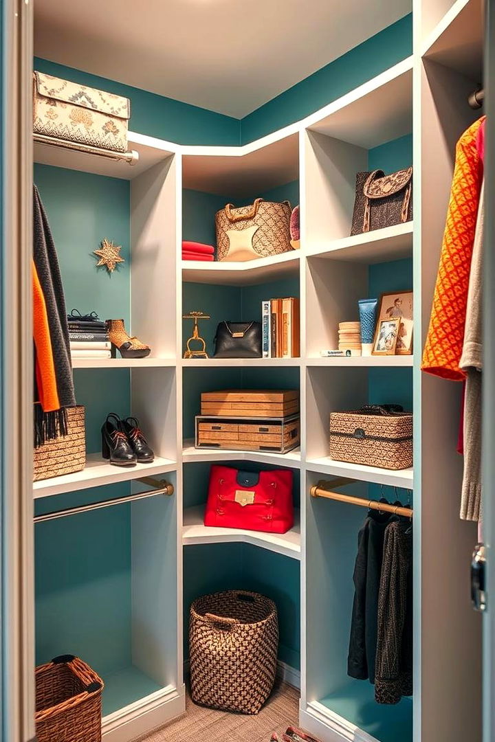 Corner Shelves for Maximizing Hidden Space - 22 Closet Shelving Ideas