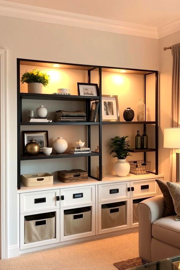 Corner Shelves for Nook Storage - 22 Living Room Storage Ideas