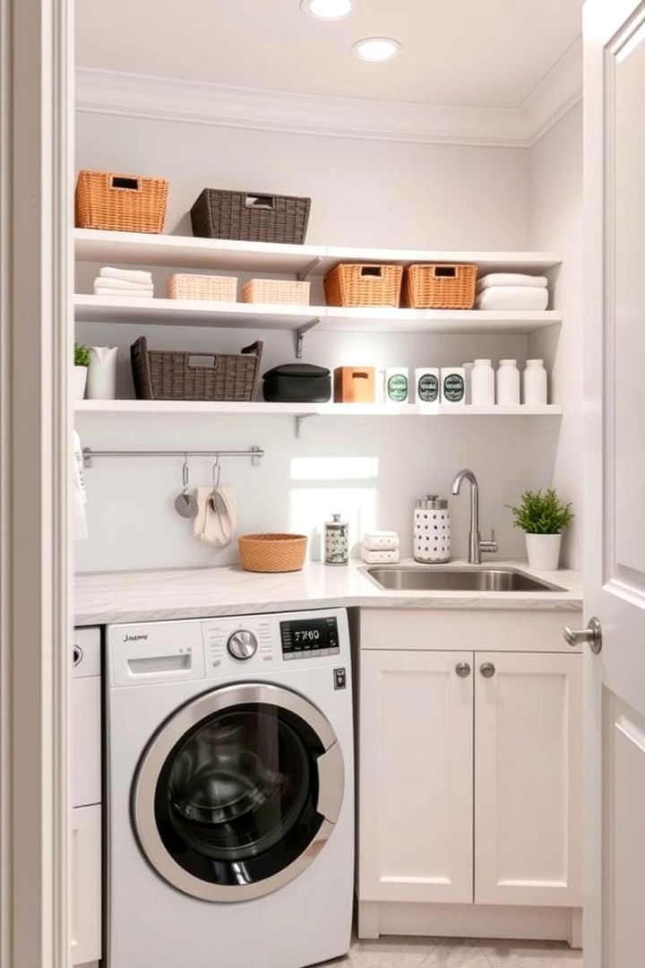 Corner Shelving Solutions - 22 Laundry Room Shelf Ideas