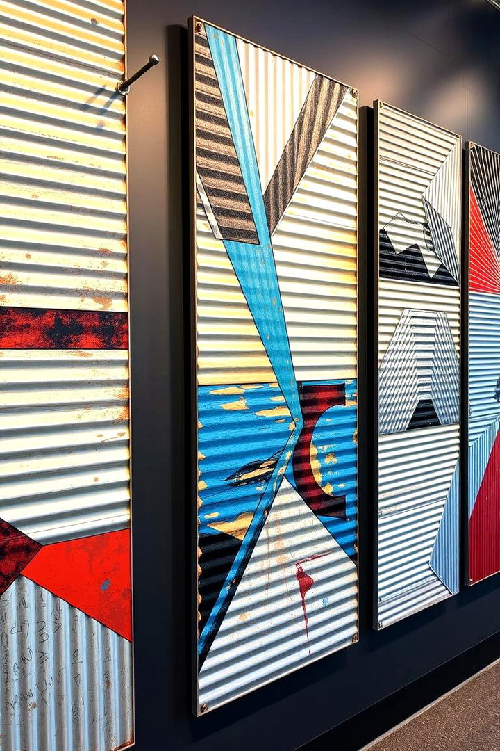 Corrugated Metal Art Panels - 22 Ideas Cheap Ways to Block Neighbors View