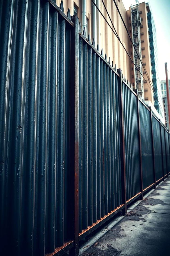 Corrugated Metal Shield - 22 Temporary Fence Ideas