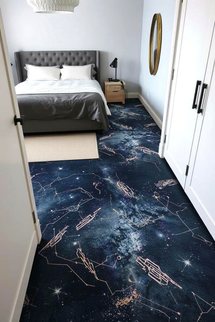 Cosmic Flooring Options - 22 galaxy space-themed bedroom ideas