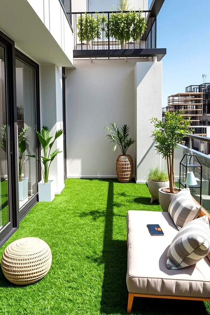 Cost Effective Long Term Investment - 22 Artificial Grass Balcony Design
