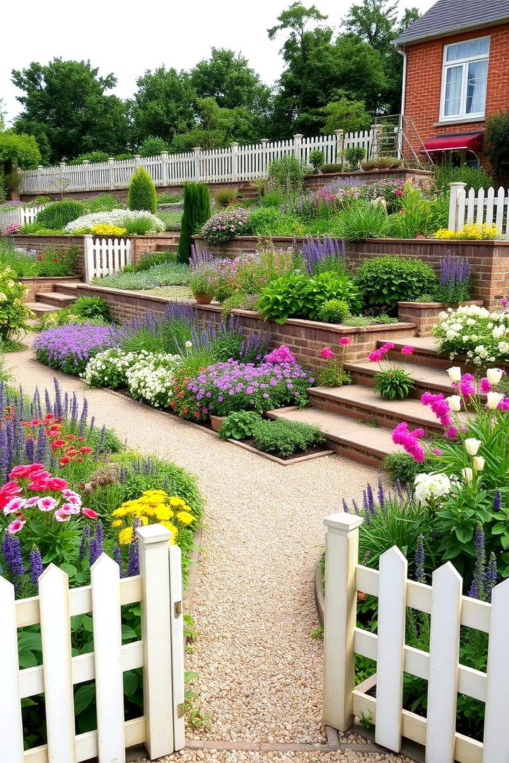 Cottage Charm Garden - 22 Terraced Garden Ideas
