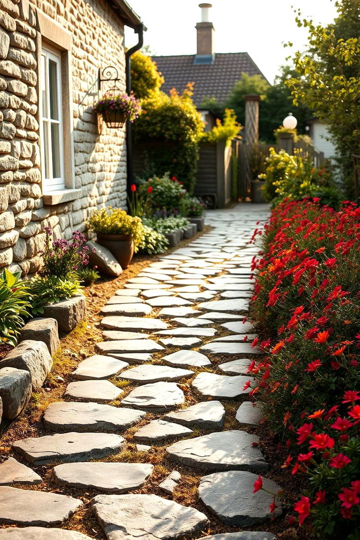 Cottage Charm Walkway - 22 Flagstone Walkway Ideas
