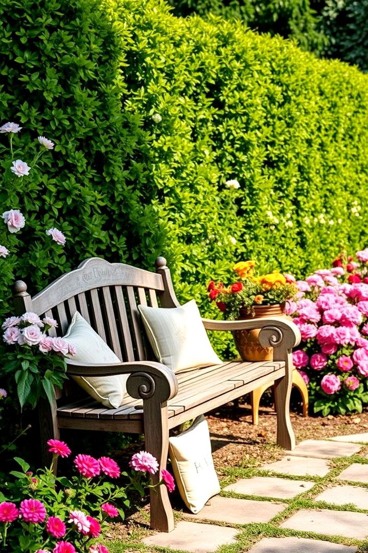 Cottage Garden Reading Bench - 22 Outdoor Reading Nook Ideas