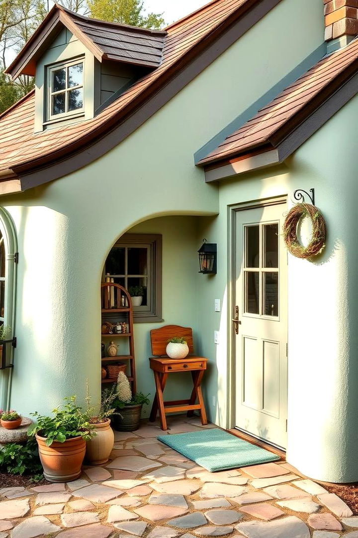 Cottage Style Light Green Home - 22 Light Green House Exterior Ideas