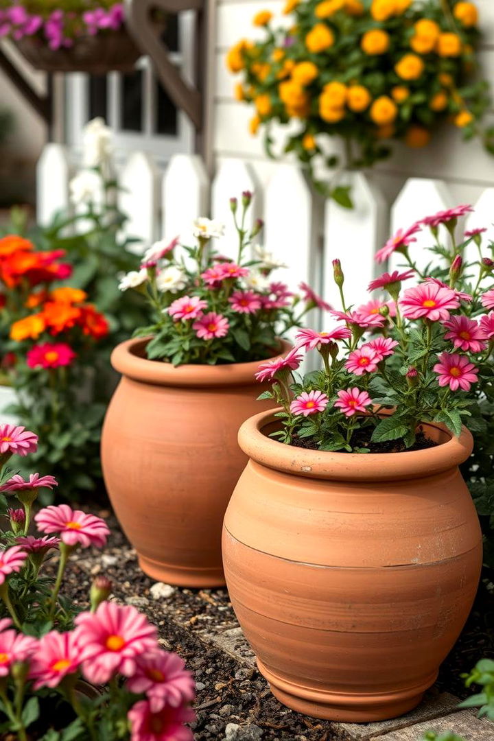 Cottage Vibe Planters - 22 Rustic Landscaping Ideas
