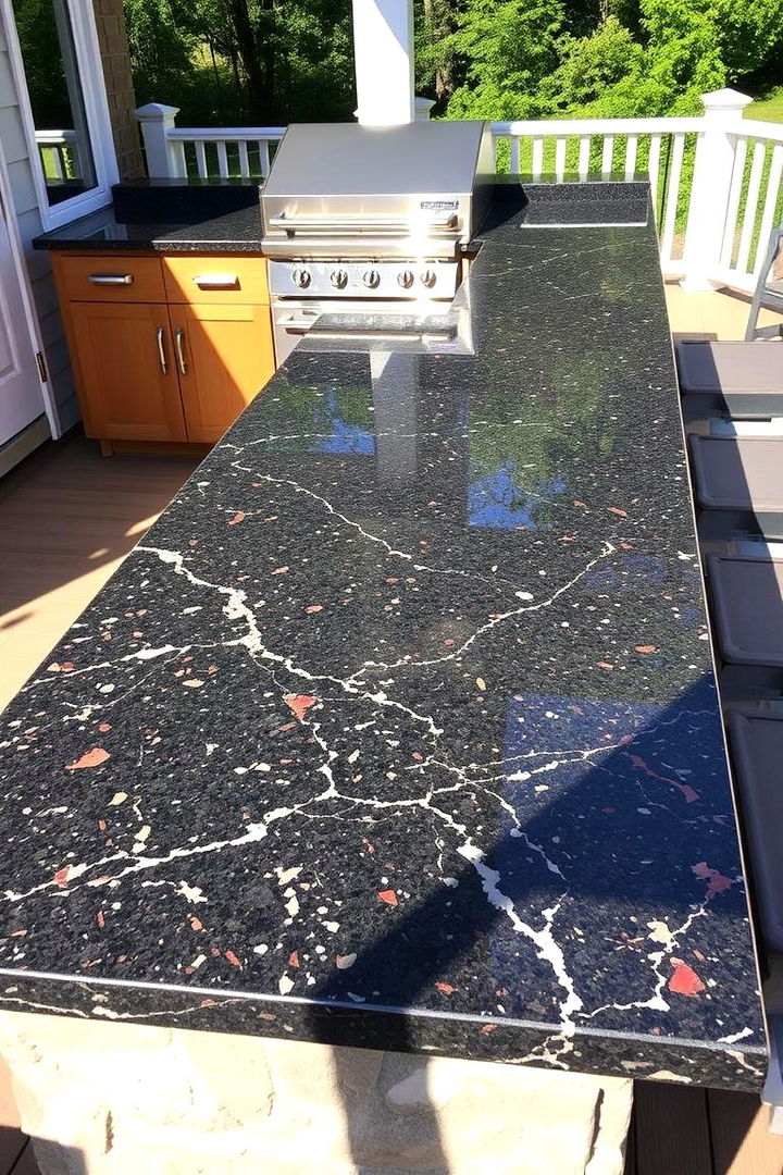 Countertop Materials - 22 Outdoor Kitchen on Deck
