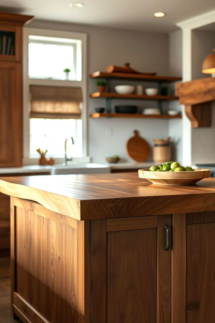 Country Aesthetic with Natural Patterns - 22 Rustic Kitchen Island Ideas