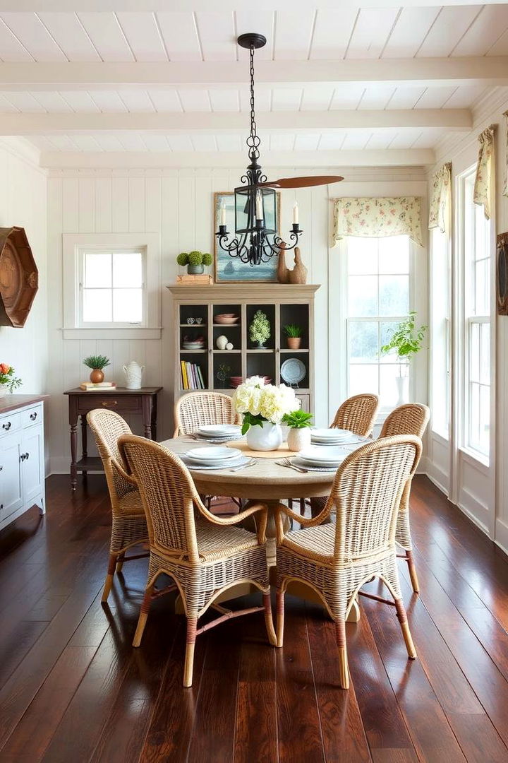 Country Charm Retreat - 22 dark wood floor dining room ideas