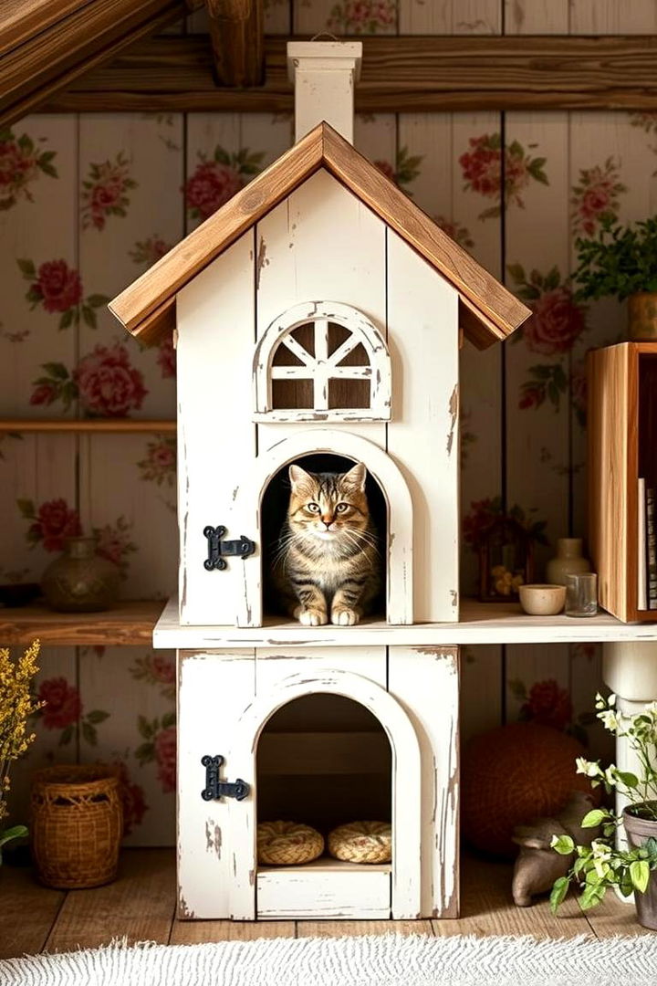 Country Cottage Cat Hideaway - 22 Cat Room Ideas
