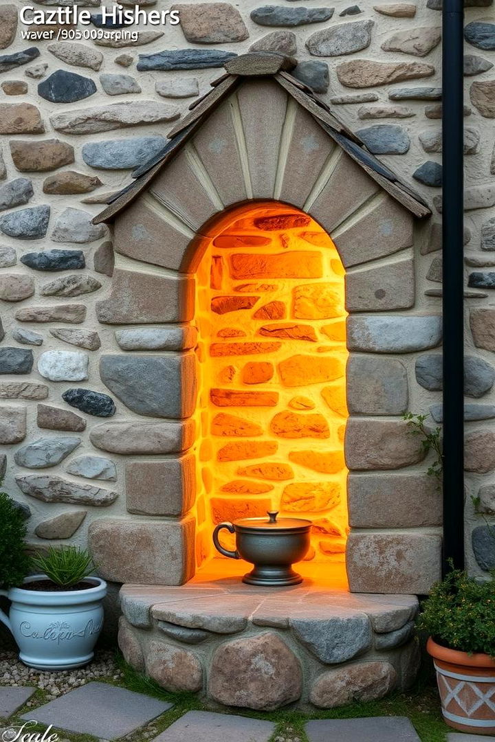 Country Cottage Stone Feature - 22 Stone Fireplace Ideas