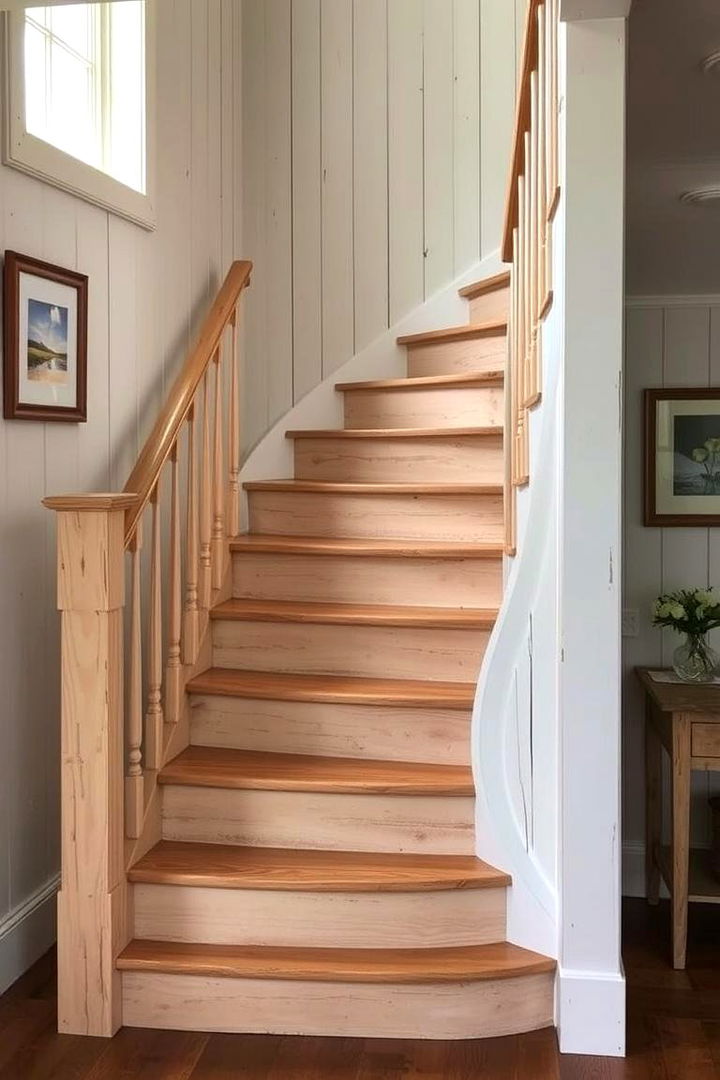 Country Cottage Style - 22 Wooden Staircase Ideas
