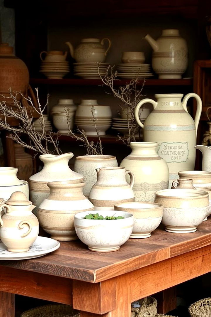 Country Estate Pottery - 22 Rustic Dining Room Ideas