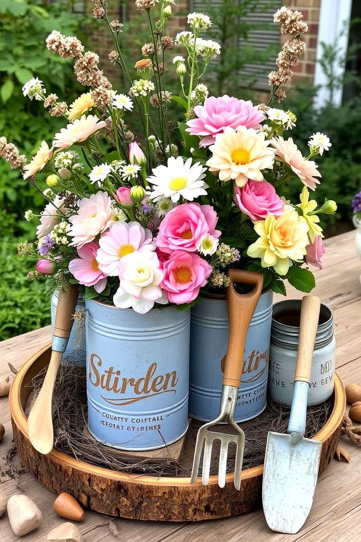 Country Garden Themes - 22 Rustic Wedding Centerpieces