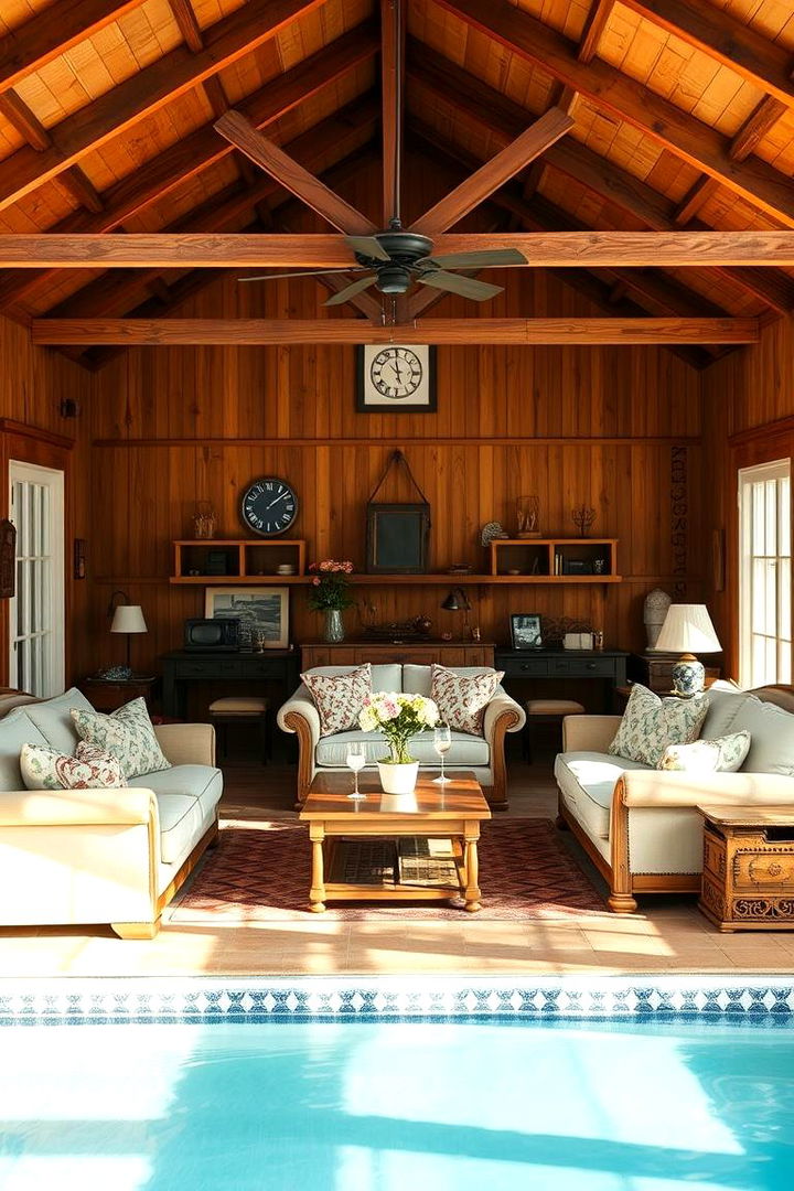 Country Style Furnishings - 22 Rustic Pool House Ideas