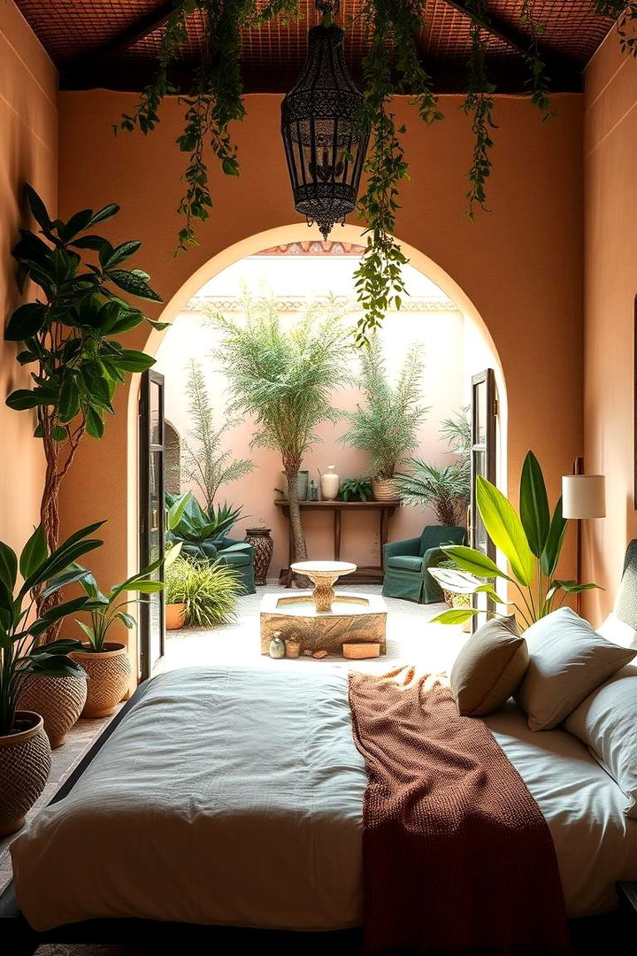 Courtyard Inspired Layout - 22 Moroccan Themed Bedroom Ideas