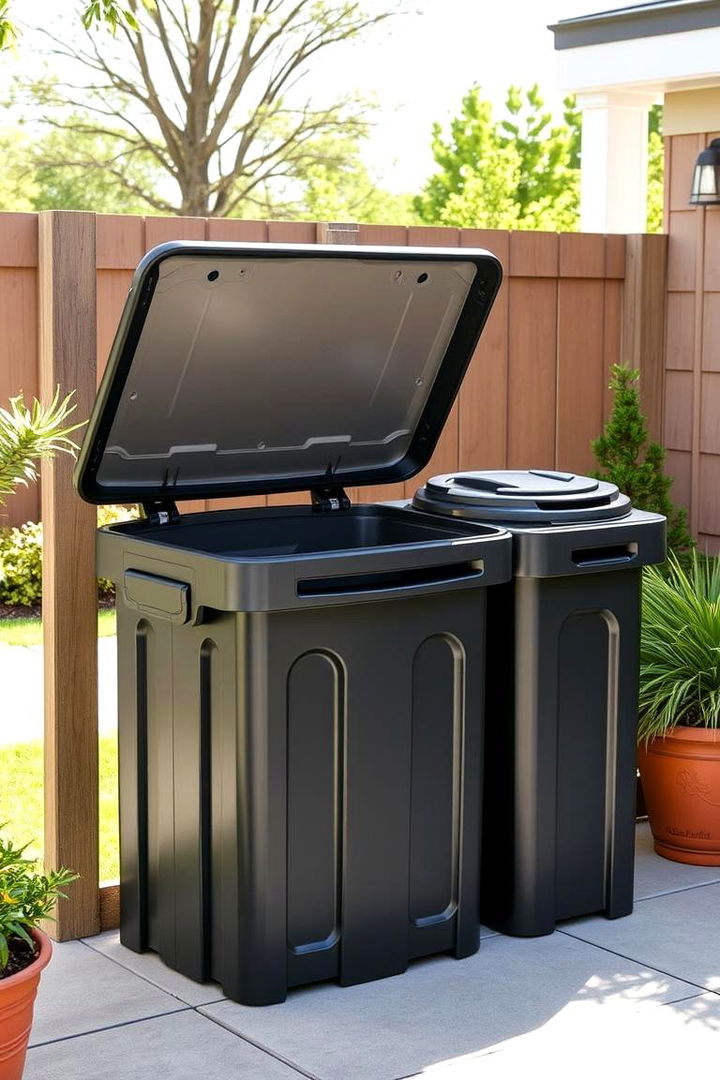 Covered Outdoor Trash Solutions - 22 Garbage Can Storage Ideas
