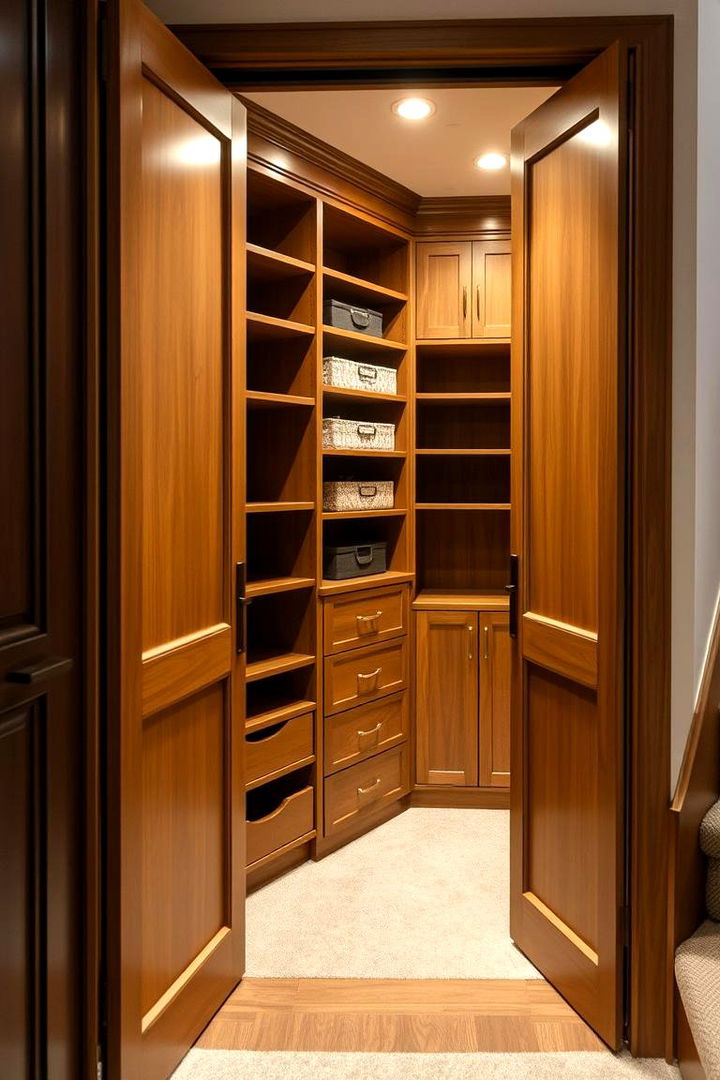 Covert Guest Closet - 22 Under Stair Storage Ideas