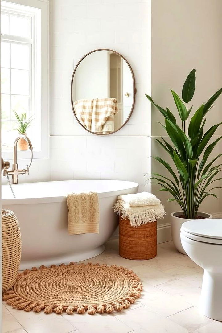 Cozy Bath Mats - 22 Boho Bathroom Ideas