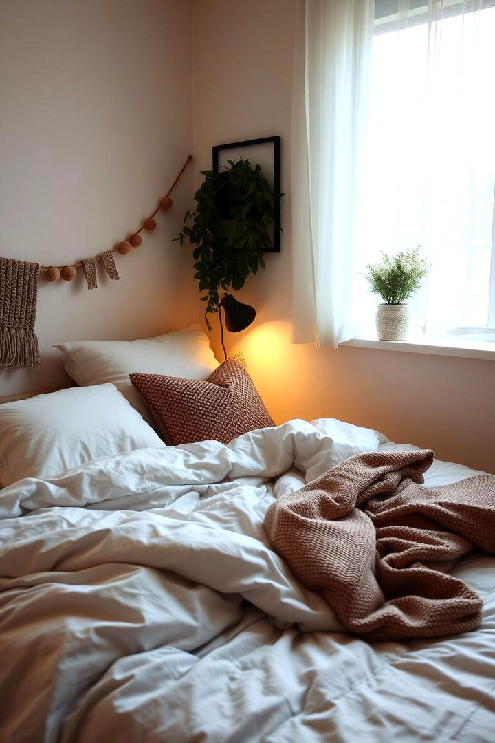 Cozy Bedroom Corner - 22 Studio Apartment Ideas