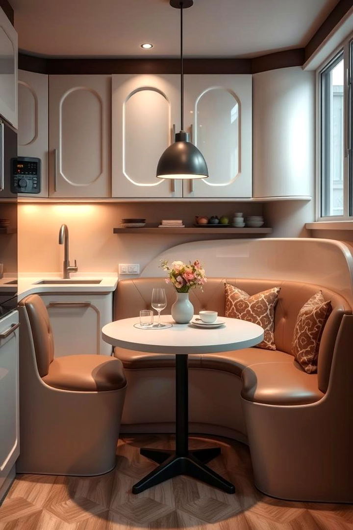 Cozy Bistro Round Table - 22 Small Kitchen Table Ideas