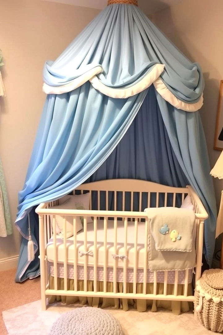 Cozy Blue Canopy Designs - 22 Blue Nursery Ideas