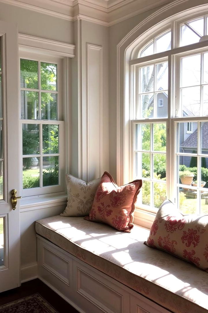 Cozy Built In Window Seating - 22 Victorian Sunroom Ideas
