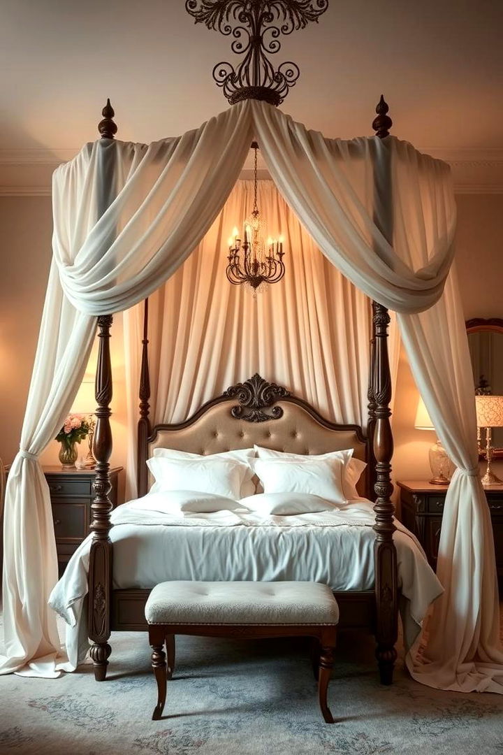 Cozy Canopy Bed Charm - 22 Vintage Bedroom Ideas