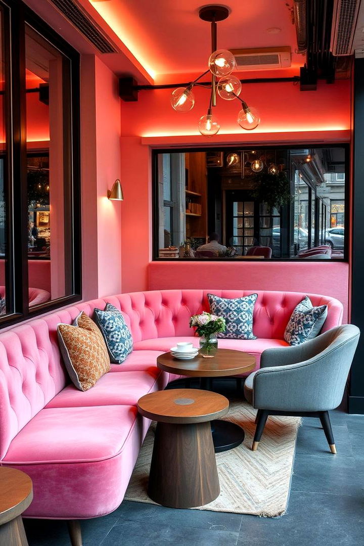 Cozy Comfort with Urban Sophistication - 22 Pink and Grey Living Room Ideas