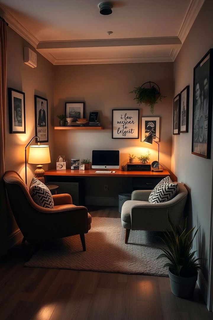 Cozy Corner Workspace - 22 Home Office for Couples Ideas and Designs