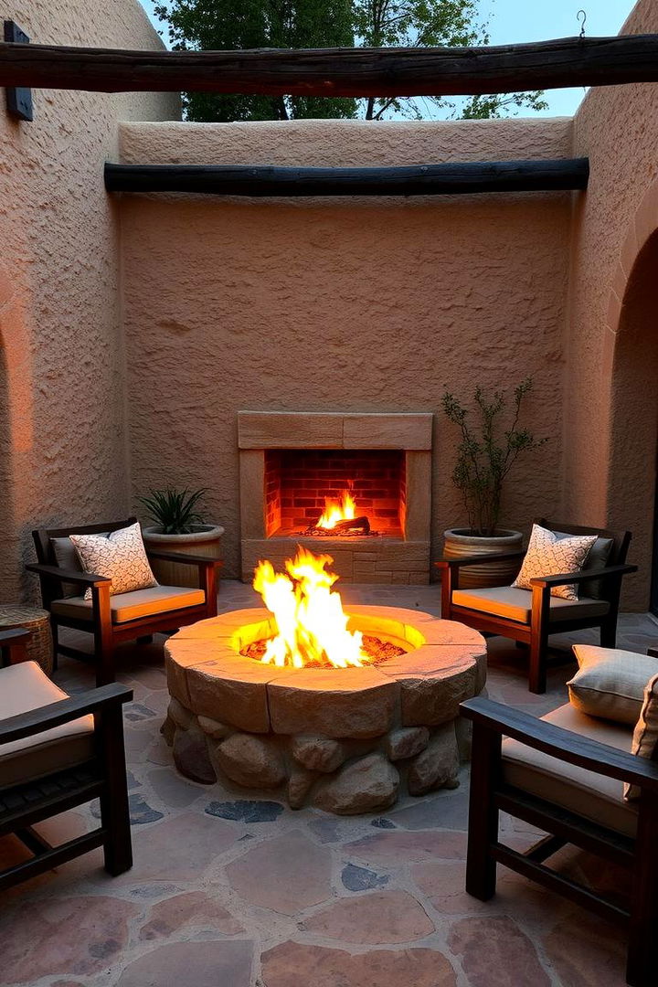 Cozy Courtyard Fire Pit Zones - 22 Spanish Courtyard Ideas