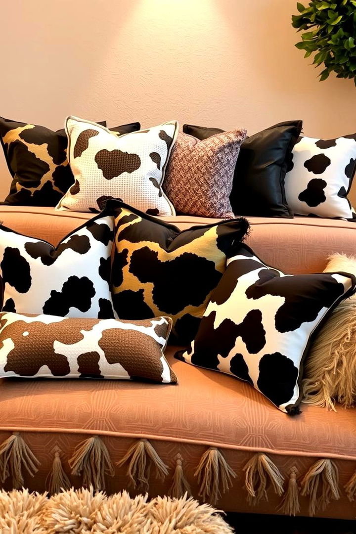 Cozy Cow Print Pillow Collection - 22 Cow Print Room Decor Ideas