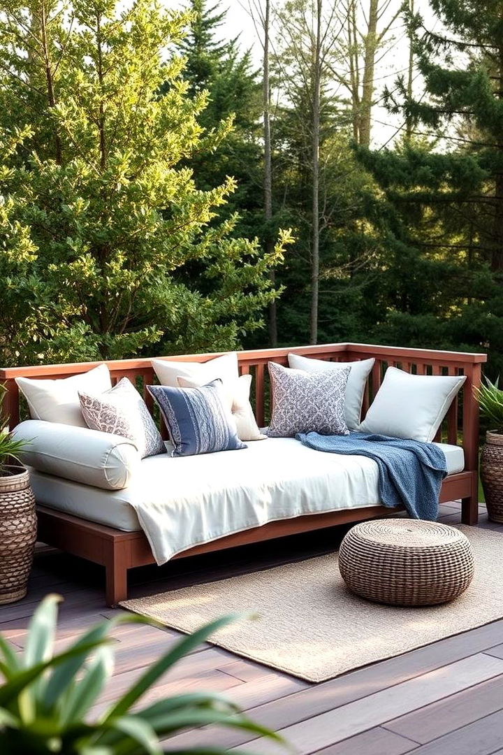 Cozy Deck Daybed - 22 Deck Seating Ideas