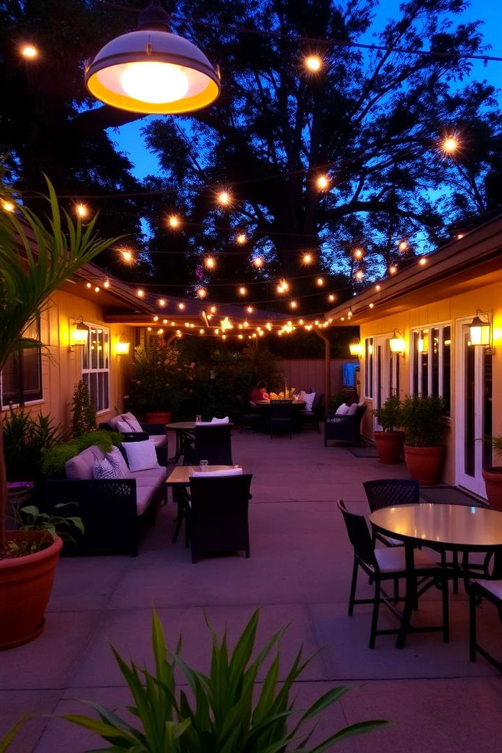 Cozy Evening Lighting Ambiance - 22 Front Yard Patio Ideas