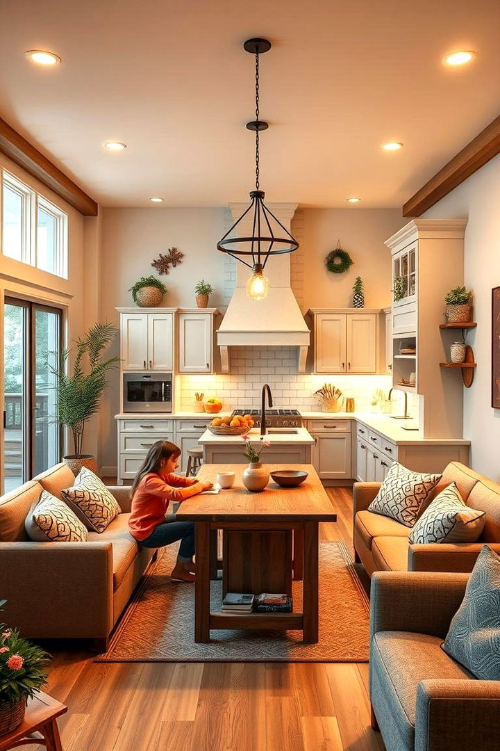 Cozy Family Hangout Kitchen - 22 Dream Kitchen Ideas