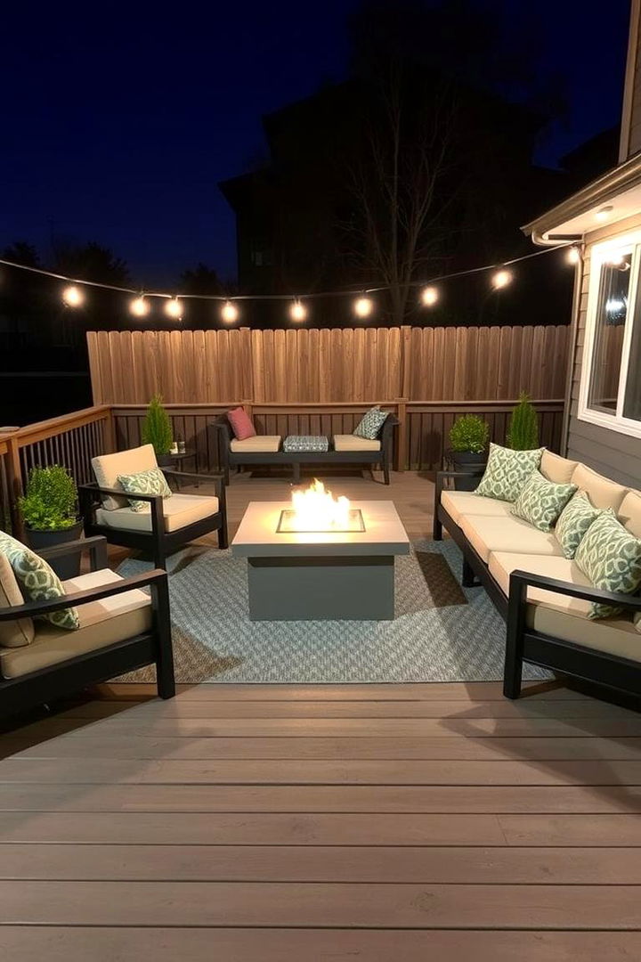 Cozy Fire Pit Ambiance - 22 Deck Decorating Ideas