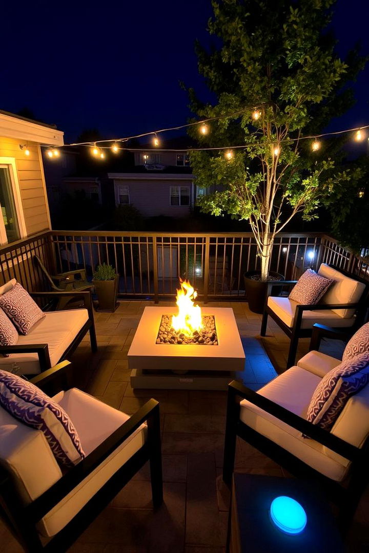 Cozy Fire Pit Gathering - 22 Penthouse Balcony Ideas