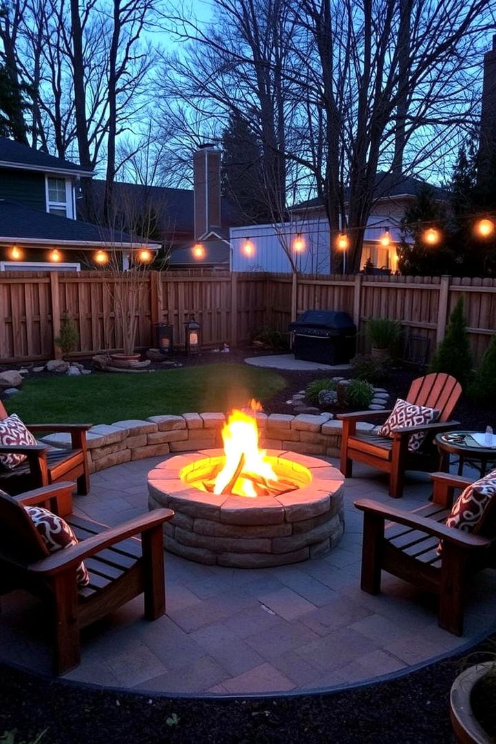 Cozy Fire Pit Haven - 22 Townhouse Backyard Ideas