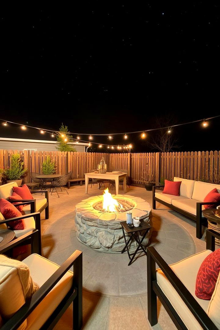 Cozy Fire Pit Lounge - 22 Back Porch Ideas