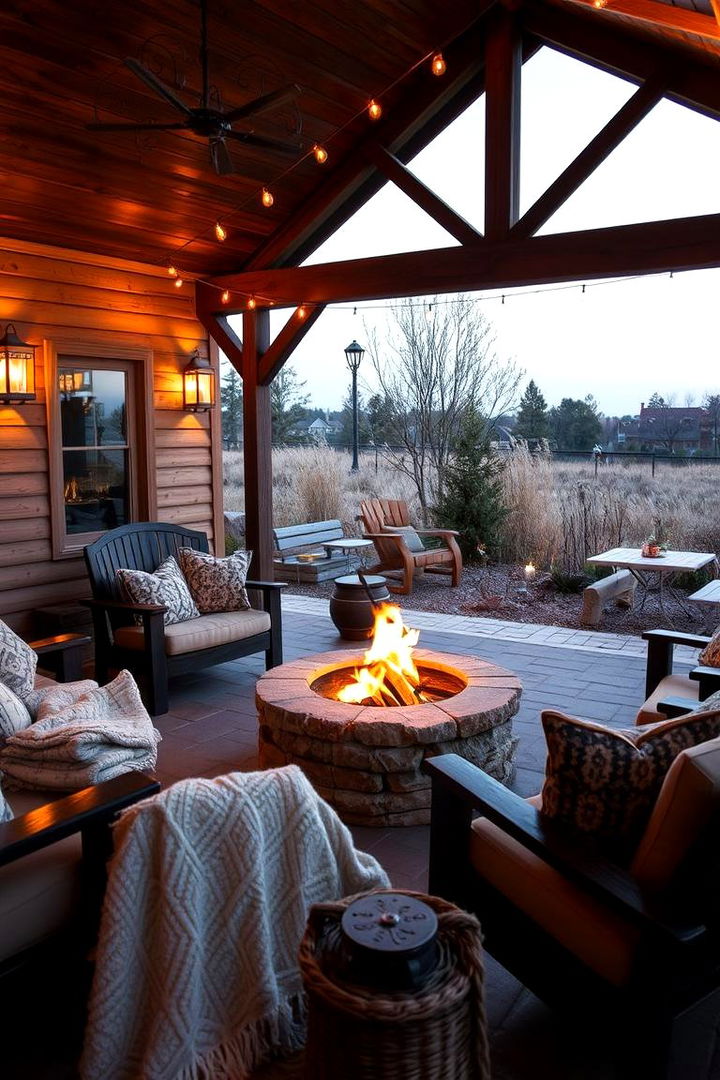 Cozy Fire Pit Lounge - 22 Large Backyard Ideas