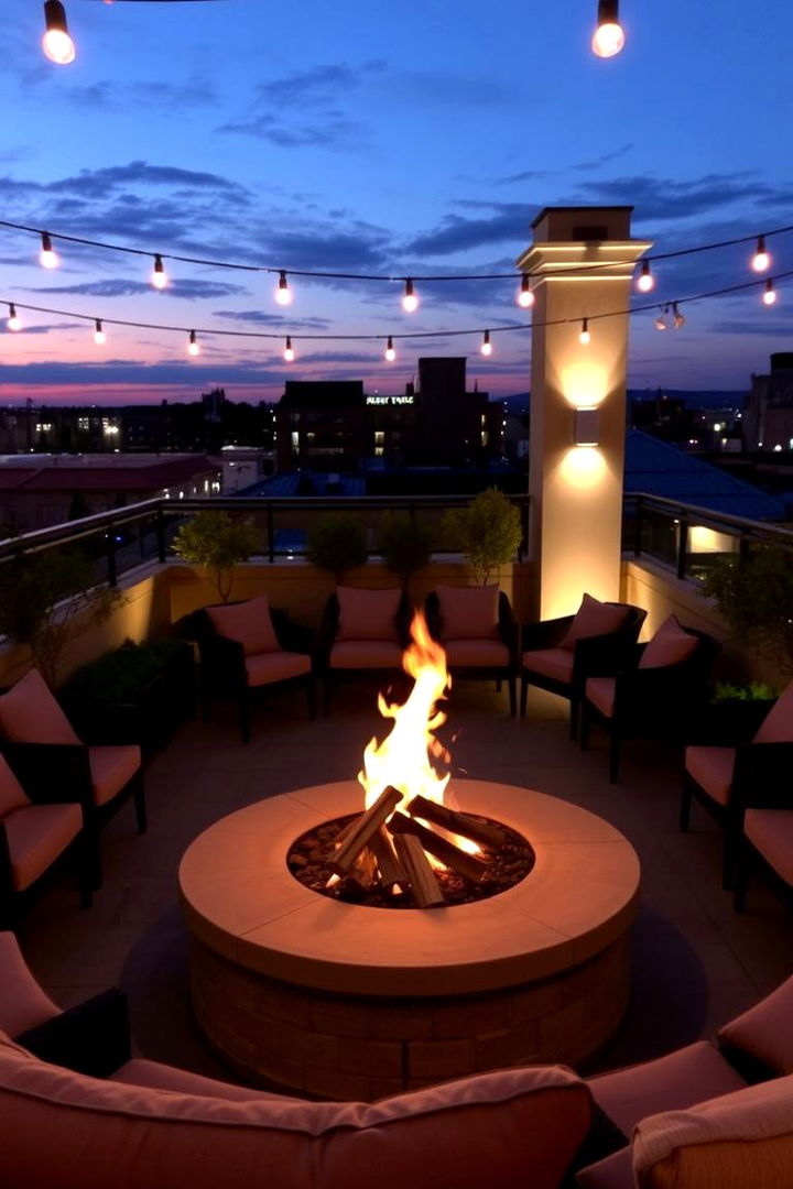 Cozy Fire Pit Lounge - 22 Residential Rooftop Design Ideas