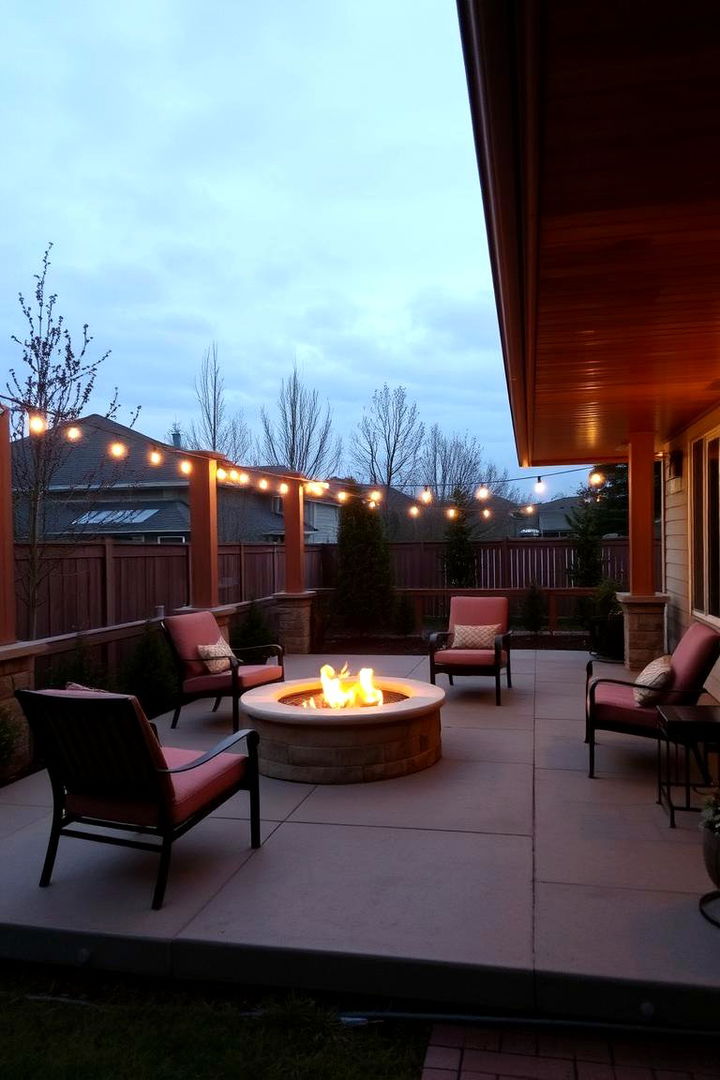 Cozy Fire Pit Lounge - 22 Attached Covered Patio Ideas