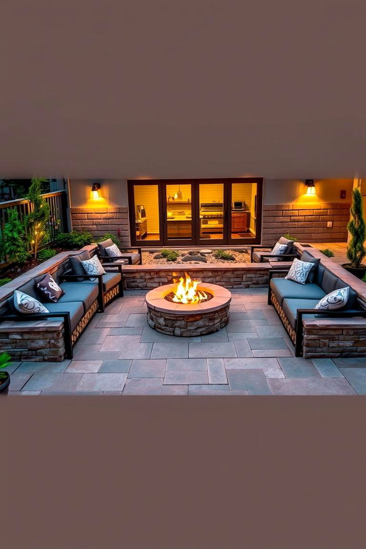 Cozy Fire Pit Terraces - 22 Down Sloped Backyard Ideas