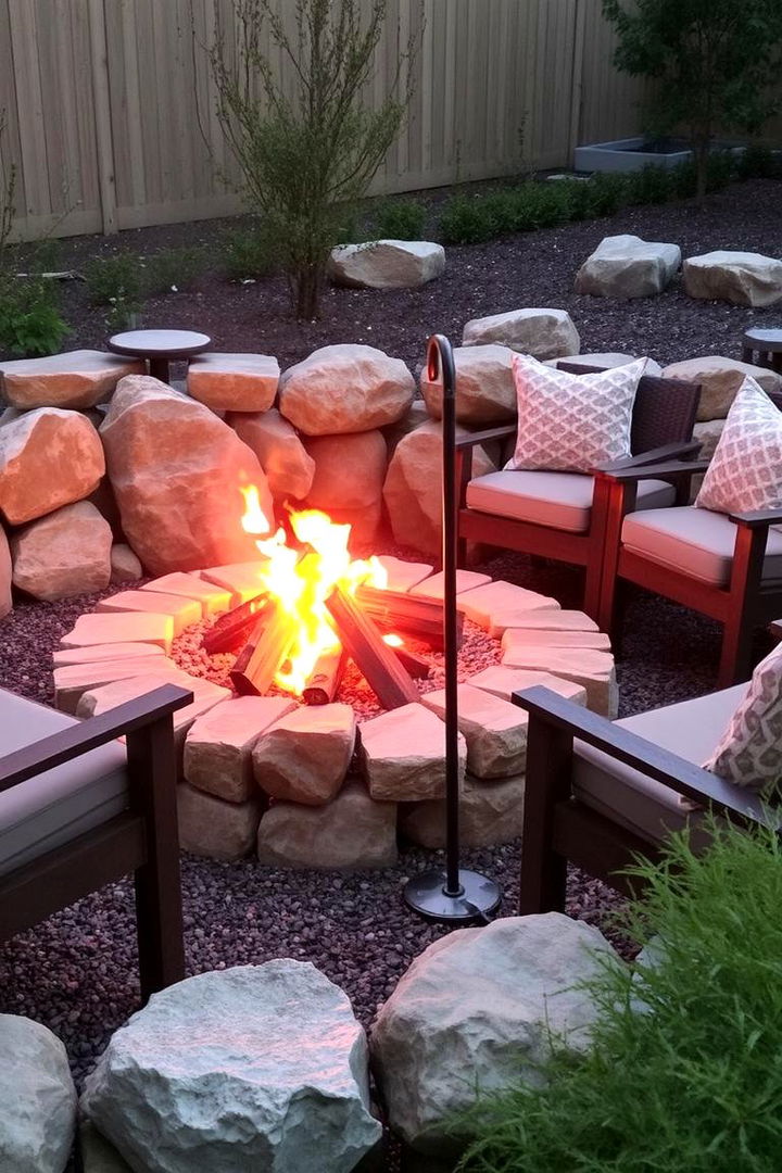 Cozy Fire Pit and Seating Combo - 22 Farmhouse Patio Ideas