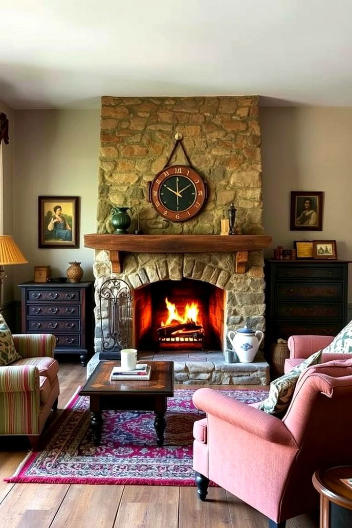 Cozy Fireplace Ambiance - 22 French Country Living Room Ideas