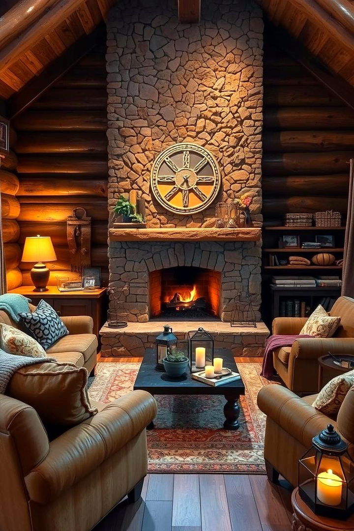Cozy Fireplace Ambiance - 22 Lake House Decorating Ideas